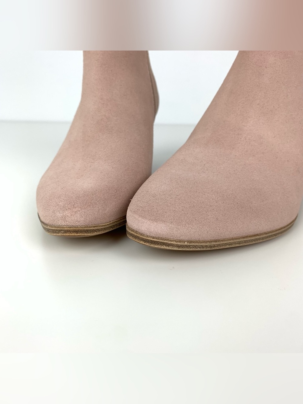 Ankle Boots Suede Leather Aldo Pink Chunky Heel Sz 6.5 US Romantic Light Fairy - Picture 7 of 16
